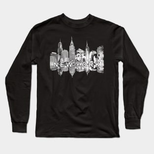 New York City in black and white Long Sleeve T-Shirt